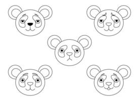 panda vector diseño ilustración aislado en blanco antecedentes