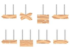 colgando madera vector diseño ilustración aislado en blanco antecedentes