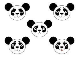 panda vector diseño ilustración aislado en blanco antecedentes