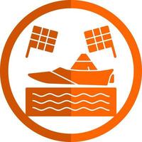 Powerboat Racing Vector Icon Design