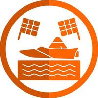 Powerboat Racing Vector Icon Design