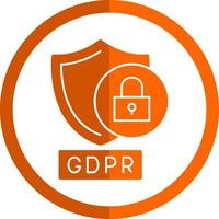 gdpr demanda vector icono diseño