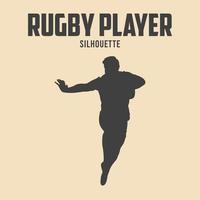 rugby player silhouette vector stock illustration 07