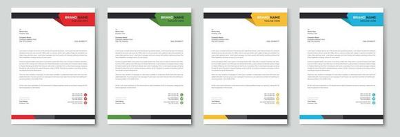 Modern business letterhead design vector