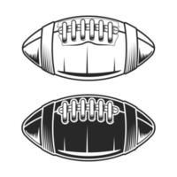 American football black and white vector  design