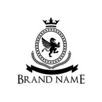 Royal Lion Heraldic Logo vector