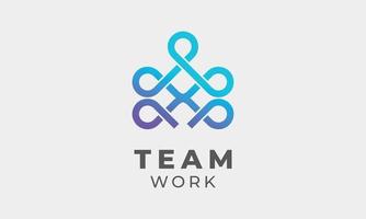 Logo vector minimalist unity network team together group connection