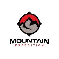 montaña aventuras y expedición logo vector