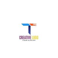 Creative Letter T Logo Design. vector