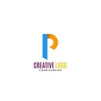 Creative Letter P Logo Design. vector