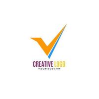 Creative Letter V Logo Design. vector