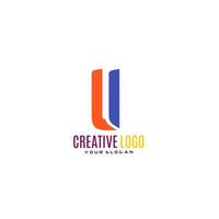 Creative Letter U Logo Design. vector