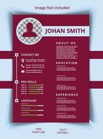 Creative and professional cv design vector