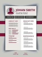 Creative and professional cv design vector