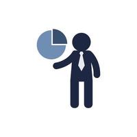 man avatar icon isolate man with presentation flat icon vector