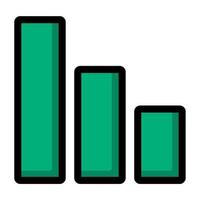 Illustration Vector Graphic of graph chart, equalizer column, bar icon