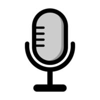 Illustration Vector Graphic of media, sound music voice, record audio, mic, microphone icon