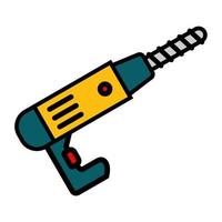 Illustration Vector Graphic of drill tool, work equipment icon