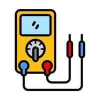 Illustration Vector Graphic of voltmeter, electricity, tool icon