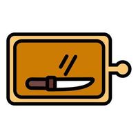 Illustration Vector Graphic of cutting, board knife, food icon