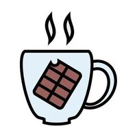 ilustración vector gráfico de caliente chocolate, bebida taza vaso icono