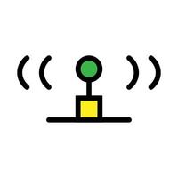 Signal line icon isolated on white background. Black flat thin icon on modern outline style. Linear symbol and editable stroke. Simple and pixel perfect stroke vector illustration