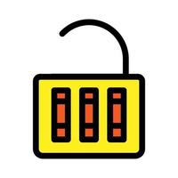 Combination lock open line icon isolated on white background. Black flat thin icon on modern outline style. Linear symbol and editable stroke. Simple and pixel perfect stroke vector illustration.