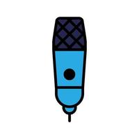 Condenser microphone line icon isolated on white background. Black flat thin icon on modern outline style. Linear symbol and editable stroke. Simple and pixel perfect stroke vector illustration.