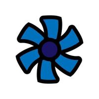 Wind fan line icon isolated on white background. Black flat thin icon on modern outline style. Linear symbol and editable stroke. Simple and pixel perfect stroke vector illustration