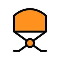 Director chair line icon isolated on white background. Black flat thin icon on modern outline style. Linear symbol and editable stroke. Simple and pixel perfect stroke vector illustration.