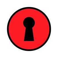 Keyhole line icon isolated on white background. Black flat thin icon on modern outline style. Linear symbol and editable stroke. Simple and pixel perfect stroke vector illustration.