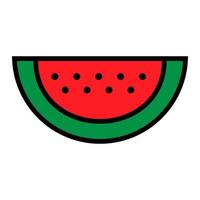 Watermelon line icon isolated on white background. Black flat thin icon on modern outline style. Linear symbol and editable stroke. Simple and pixel perfect stroke vector illustration.