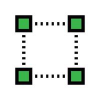 Edit corner line icon isolated on white background. Black flat thin icon on modern outline style. Linear symbol and editable stroke. Simple and pixel perfect stroke vector illustration.