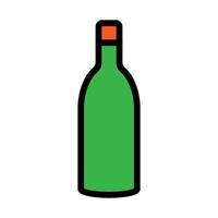 Bottle line icon isolated on white background. Black flat thin icon on modern outline style. Linear symbol and editable stroke. Simple and pixel perfect stroke vector illustration.