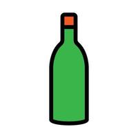 icono de línea de botella aislado sobre fondo blanco. icono negro plano y delgado en el estilo de contorno moderno. símbolo lineal y trazo editable. ilustración de vector de trazo simple y perfecto de píxeles.