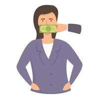 Vote money icon cartoon vector. Lobbyist bribery vector