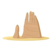 Chile hand statue icon cartoon vector. Flag travel vector