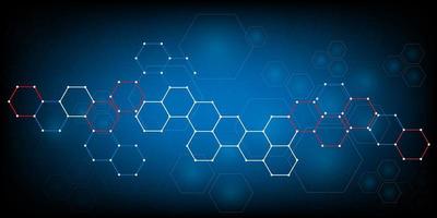 electrónica de seguridad de ciencia hexagonal para seguridad con concepto de vector de holograma para pantalla de negocio de fondo de elemento de tecnología futura