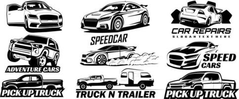 coche logo icono ilustración diseño vector