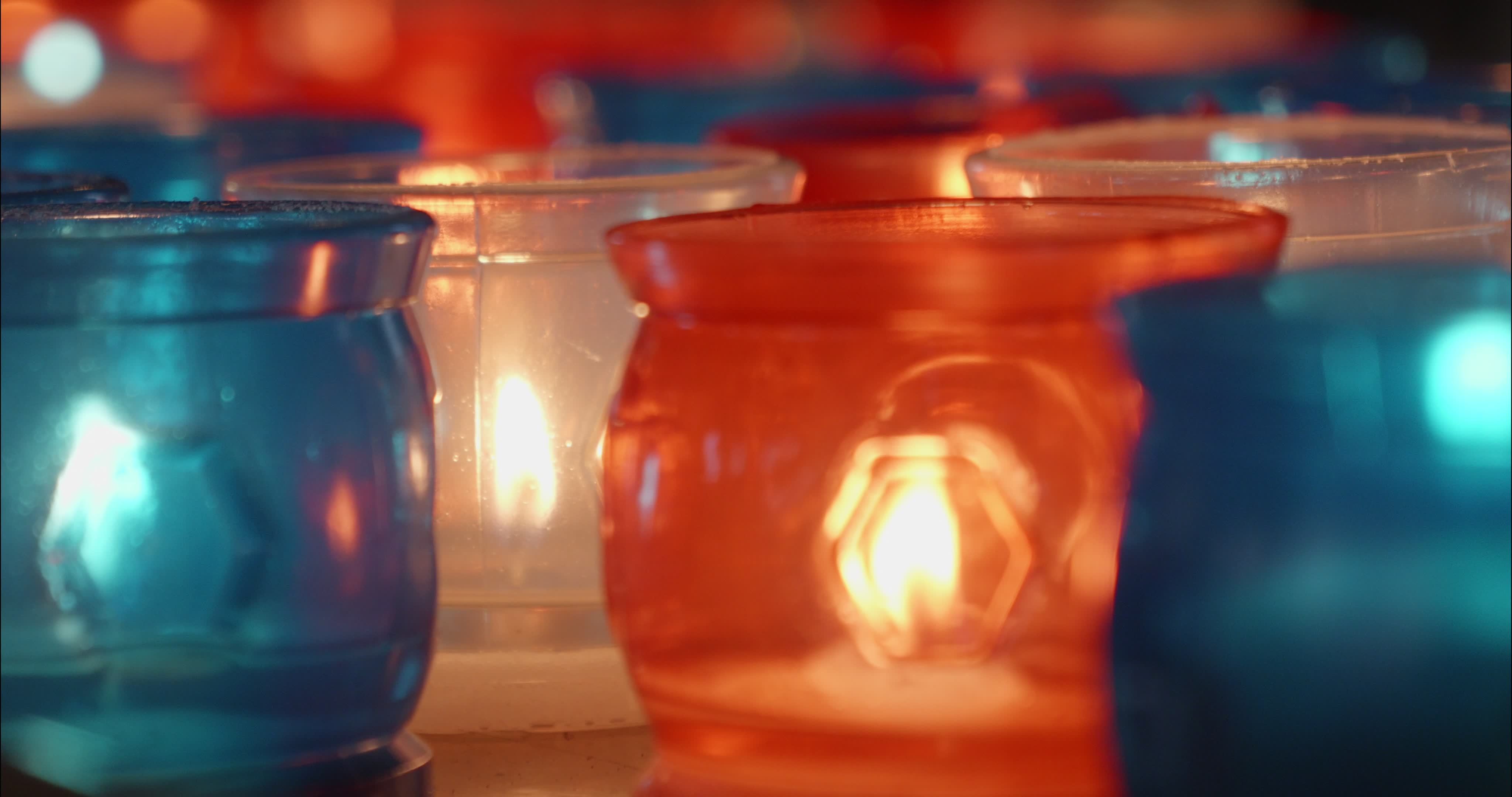 Religious Candles In A Church Altar 20714203 Stock Video at Vecteezy