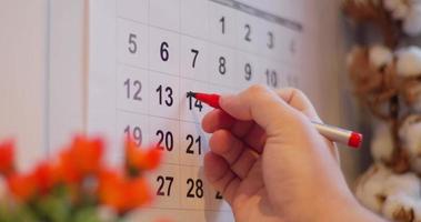 marcatura date nel il calendario video