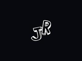 mínimo jr letra logo, creativo jr logo icono vector