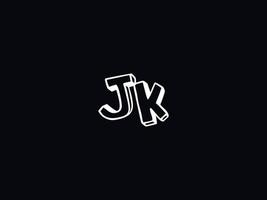 Minimal Jk Letter Logo, Creative JK Logo Icon Vector