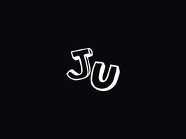 Minimal Ju Letter Logo, Creative JU Logo Icon Vector