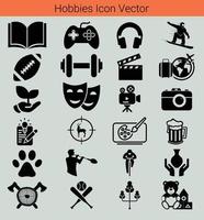 Set of vector modern flat design hobbies icons and infographics elements