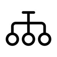 Organizational or leadership network hierarchical structure icon in business institution vector