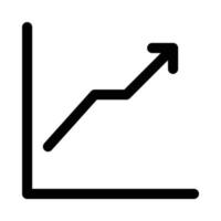 Line chart icon for showing business growth or profit vector