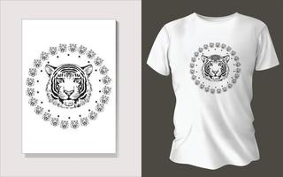 negro y blanco tee camisa diseño vector