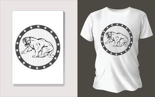 Black and white tee shirt design vector