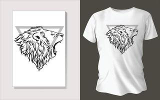 negro y blanco tee camisa diseño vector